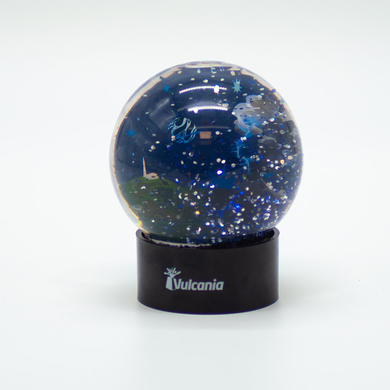 Boule à neige Volcan Bleu