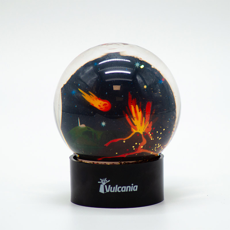 Boule à neige Volcan Rouge