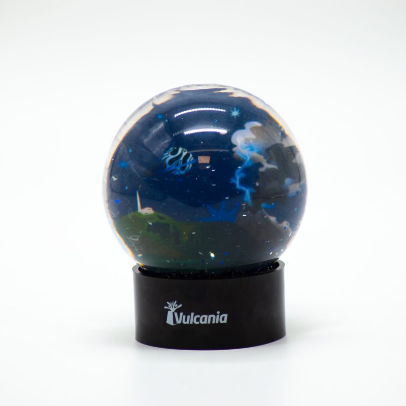 Boule à neige Volcan Bleu – Image 2