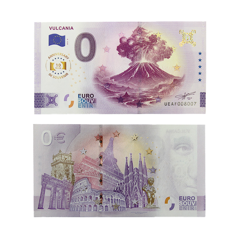Billet Euro souvenir 0 euro ✨ Edition 10 ans ✨ Volcan