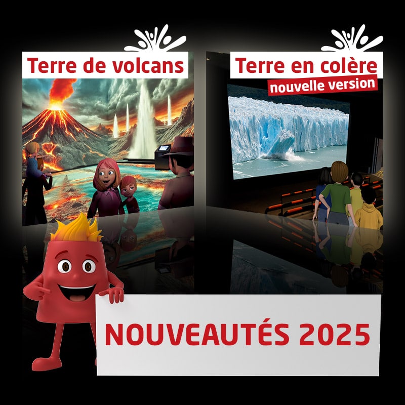 En 2025, Vulcania vous invite à découvrir 4 nouvelles animations : un espace interactif